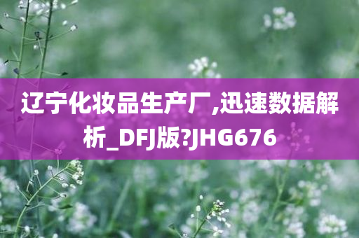 辽宁化妆品生产厂,迅速数据解析_DFJ版?JHG676