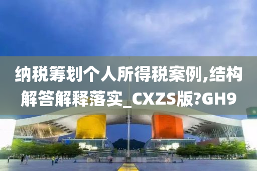 纳税筹划个人所得税案例,结构解答解释落实_CXZS版?GH9