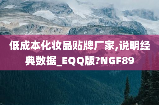 低成本化妆品贴牌厂家,说明经典数据_EQQ版?NGF89