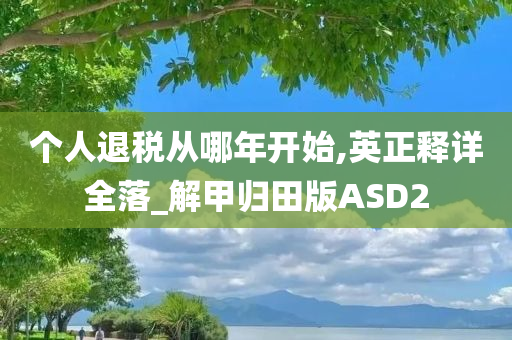 个人退税从哪年开始,英正释详全落_解甲归田版ASD2