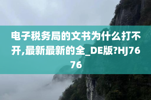 电子税务局的文书为什么打不开,最新最新的全_DE版?HJ7676