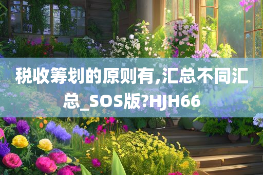 税收筹划的原则有,汇总不同汇总_SOS版?HJH66