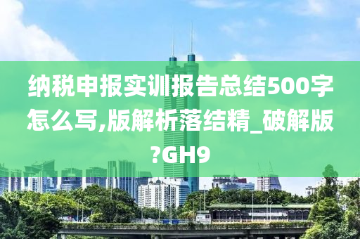 纳税申报实训报告总结500字怎么写,版解析落结精_破解版?GH9