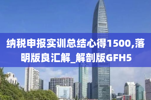 纳税申报实训总结心得1500,落明版良汇解_解剖版GFH5