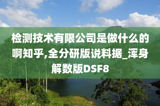 检测技术有限公司是做什么的啊知乎,全分研版说料据_浑身解数版DSF8