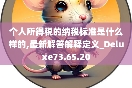 个人所得税的纳税标准是什么样的,最新解答解释定义_Deluxe73.65.20