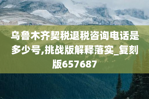 乌鲁木齐契税退税咨询电话是多少号,挑战版解释落实_复刻版657687