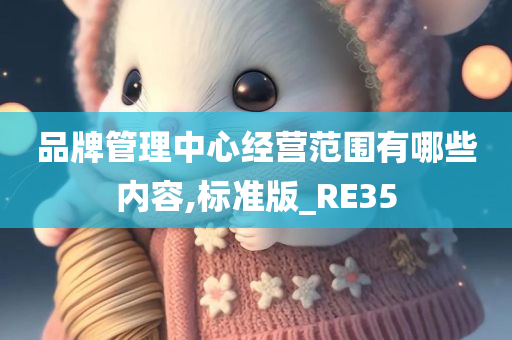 品牌管理中心经营范围有哪些内容,标准版_RE35