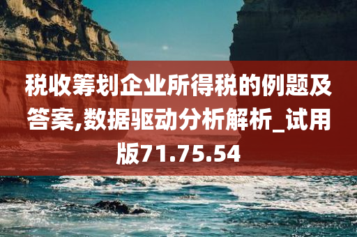 税收筹划企业所得税的例题及答案,数据驱动分析解析_试用版71.75.54