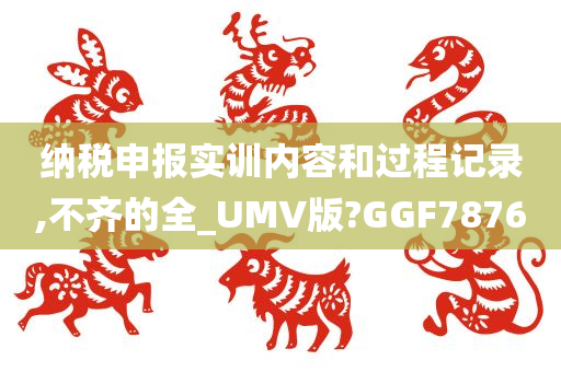 纳税申报实训内容和过程记录,不齐的全_UMV版?GGF7876