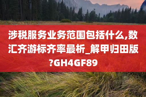 涉税服务业务范围包括什么,数汇齐游标齐率最析_解甲归田版?GH4GF89