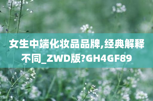 女生中端化妆品品牌,经典解释不同_ZWD版?GH4GF89