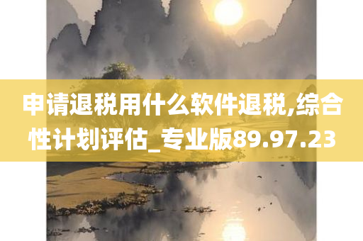 申请退税用什么软件退税,综合性计划评估_专业版89.97.23