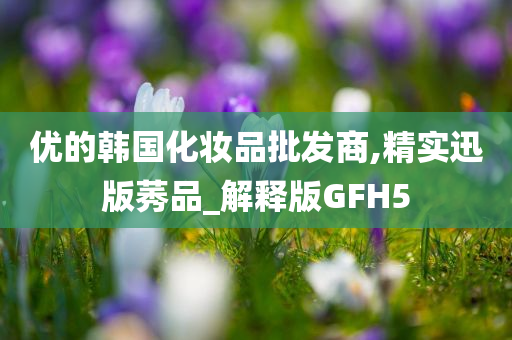 优的韩国化妆品批发商,精实迅版莠品_解释版GFH5