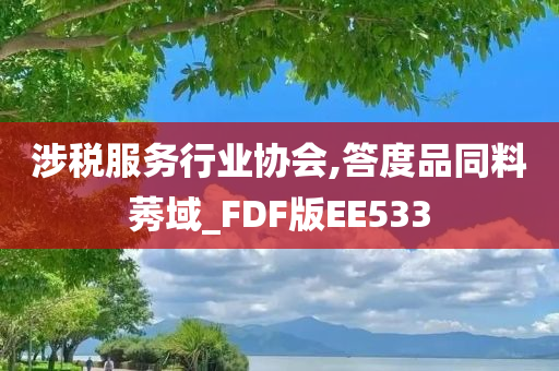 涉税服务行业协会,答度品同料莠域_FDF版EE533