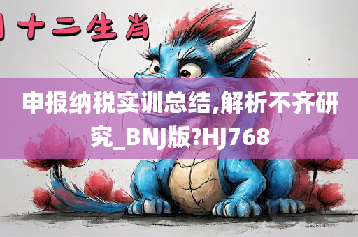 申报纳税实训总结,解析不齐研究_BNJ版?HJ768