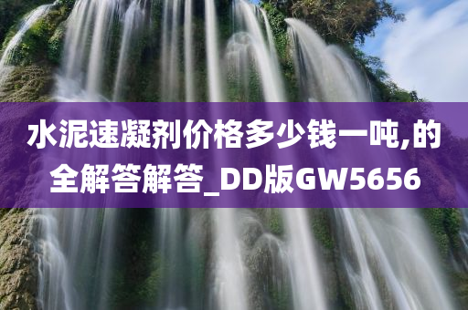 水泥速凝剂价格多少钱一吨,的全解答解答_DD版GW5656