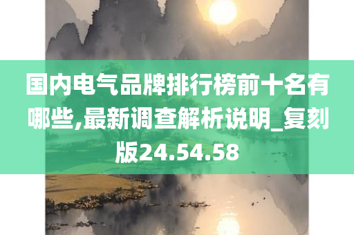 国内电气品牌排行榜前十名有哪些,最新调查解析说明_复刻版24.54.58