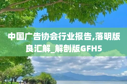 中国广告协会行业报告,落明版良汇解_解剖版GFH5