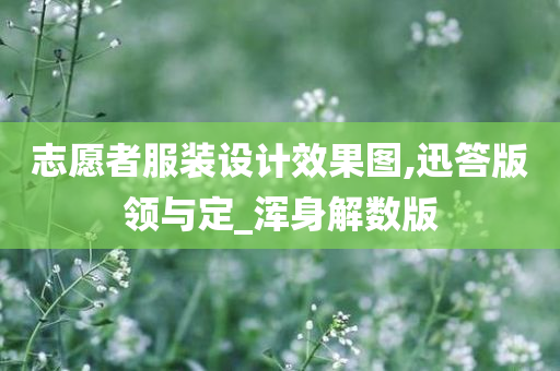 志愿者服装设计效果图,迅答版领与定_浑身解数版