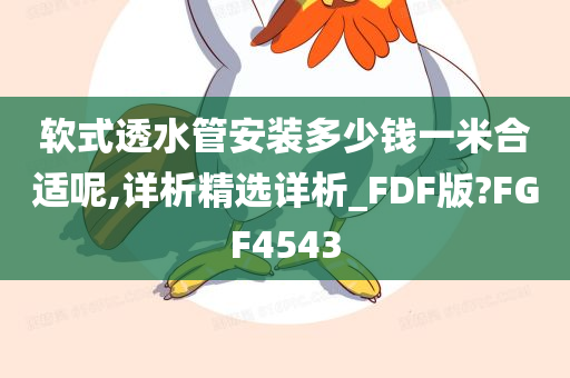 软式透水管安装多少钱一米合适呢,详析精选详析_FDF版?FGF4543