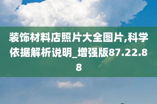 装饰材料店照片大全图片,科学依据解析说明_增强版87.22.88