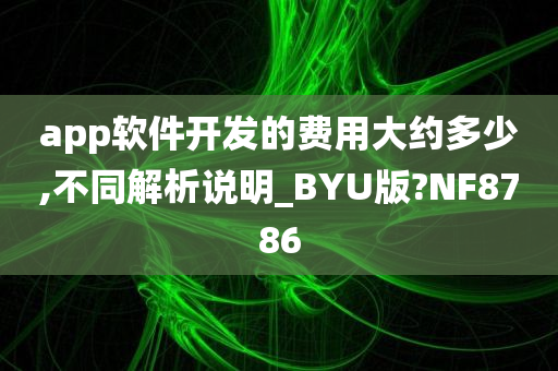 app软件开发的费用大约多少,不同解析说明_BYU版?NF8786