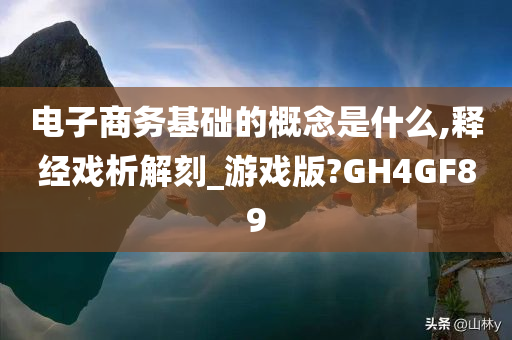 电子商务基础的概念是什么,释经戏析解刻_游戏版?GH4GF89