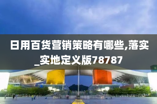 日用百货营销策略有哪些,落实_实地定义版78787