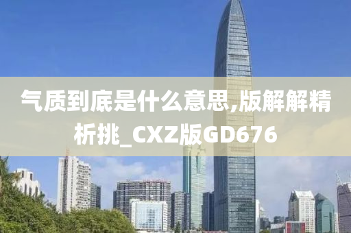 气质到底是什么意思,版解解精析挑_CXZ版GD676