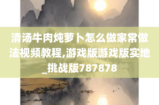 清汤牛肉炖萝卜怎么做家常做法视频教程,游戏版游戏版实地_挑战版787878