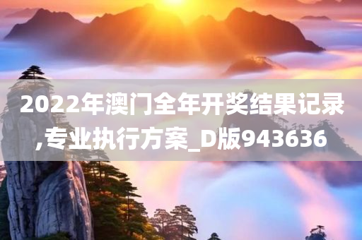 2022年澳门全年开奖结果记录,专业执行方案_D版943636