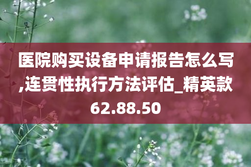 医院购买设备申请报告怎么写,连贯性执行方法评估_精英款62.88.50