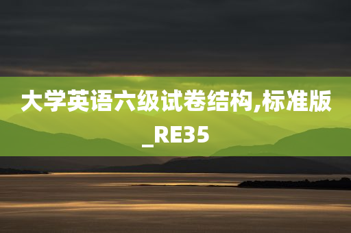 大学英语六级试卷结构,标准版_RE35