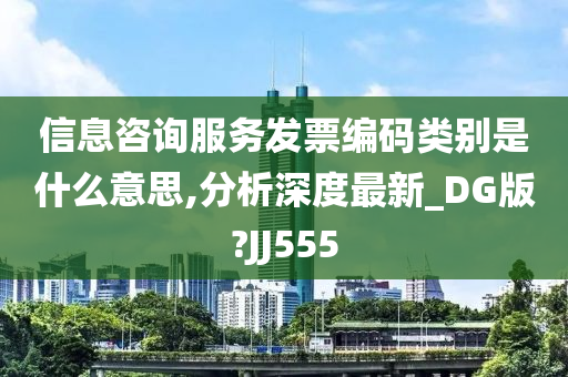 信息咨询服务发票编码类别是什么意思,分析深度最新_DG版?JJ555