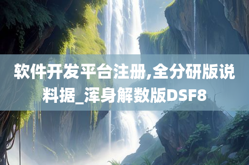 软件开发平台注册,全分研版说料据_浑身解数版DSF8