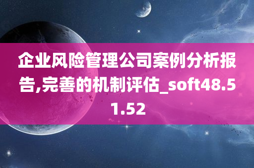 企业风险管理公司案例分析报告,完善的机制评估_soft48.51.52