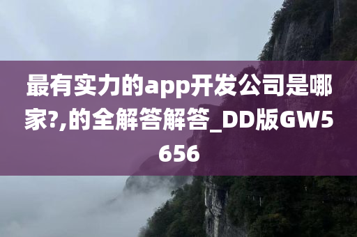 最有实力的app开发公司是哪家?,的全解答解答_DD版GW5656