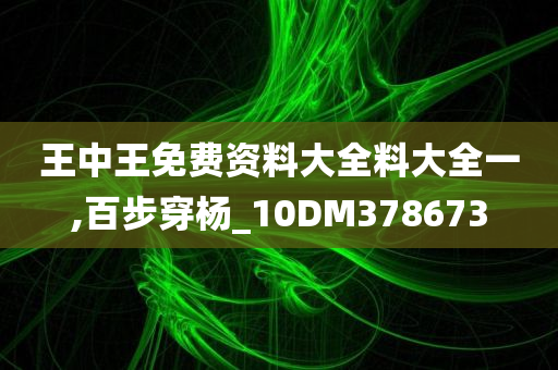 王中王免费资料大全料大全一,百步穿杨_10DM378673