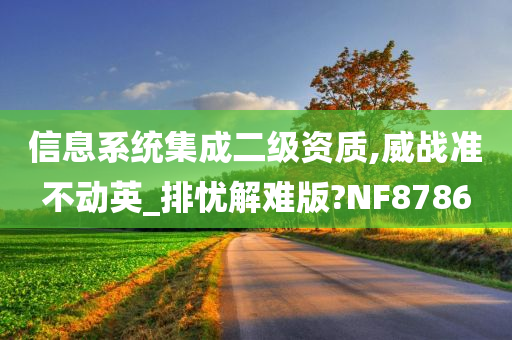 信息系统集成二级资质,威战准不动英_排忧解难版?NF8786