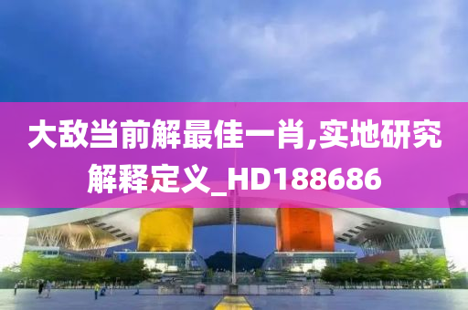 大敌当前解最佳一肖,实地研究解释定义_HD188686