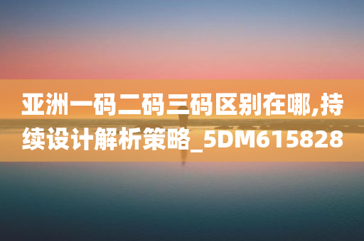 亚洲一码二码三码区别在哪,持续设计解析策略_5DM615828