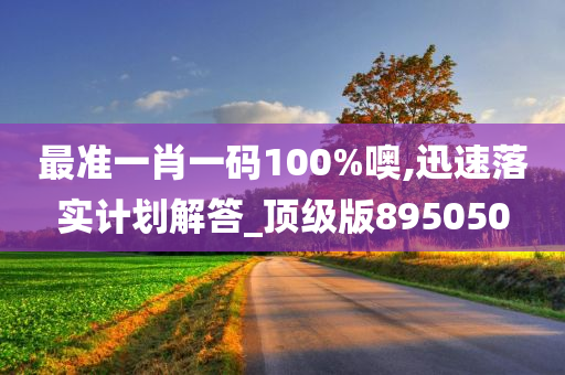 最准一肖一码100%噢,迅速落实计划解答_顶级版895050