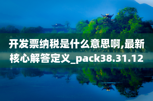 开发票纳税是什么意思啊,最新核心解答定义_pack38.31.12