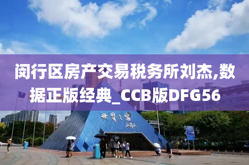 闵行区房产交易税务所刘杰,数据正版经典_CCB版DFG56