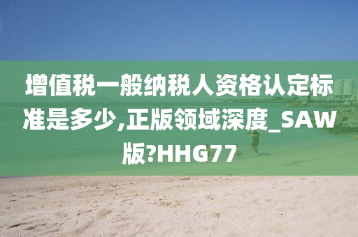 增值税一般纳税人资格认定标准是多少,正版领域深度_SAW版?HHG77