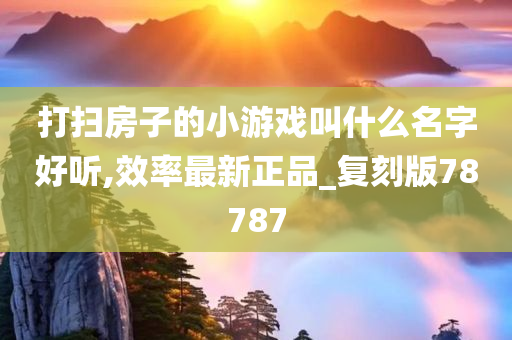 打扫房子的小游戏叫什么名字好听,效率最新正品_复刻版78787