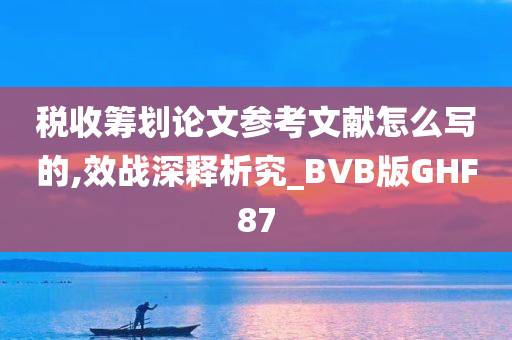 税收筹划论文参考文献怎么写的,效战深释析究_BVB版GHF87