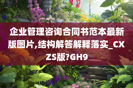 企业管理咨询合同书范本最新版图片,结构解答解释落实_CXZS版?GH9