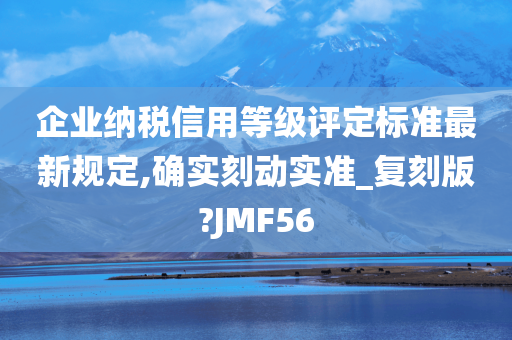 企业纳税信用等级评定标准最新规定,确实刻动实准_复刻版?JMF56